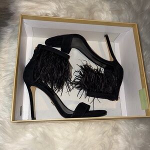 Michael Kors Black Feathered Heels🖤👠✨